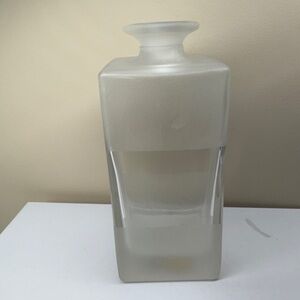 Mette Ditmer Denmark Glass Decanter Frosted Clear Glass Decorative Vase Bottle